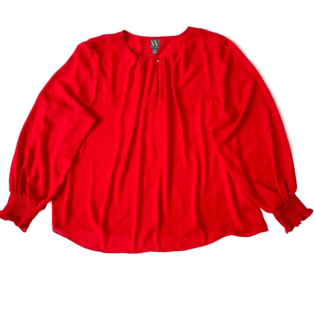 Women's Worthington Blouse Size 2X Black White Sleeveless, image size:1024x1024